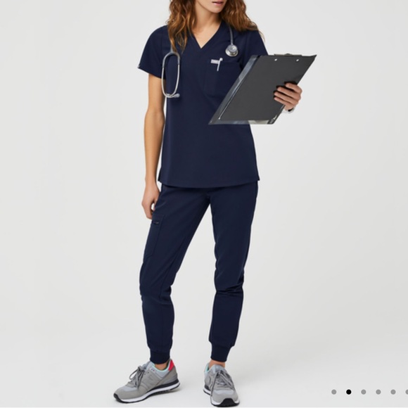 FIGS high waisted Zamora joggers navy - Picture 2 of 2